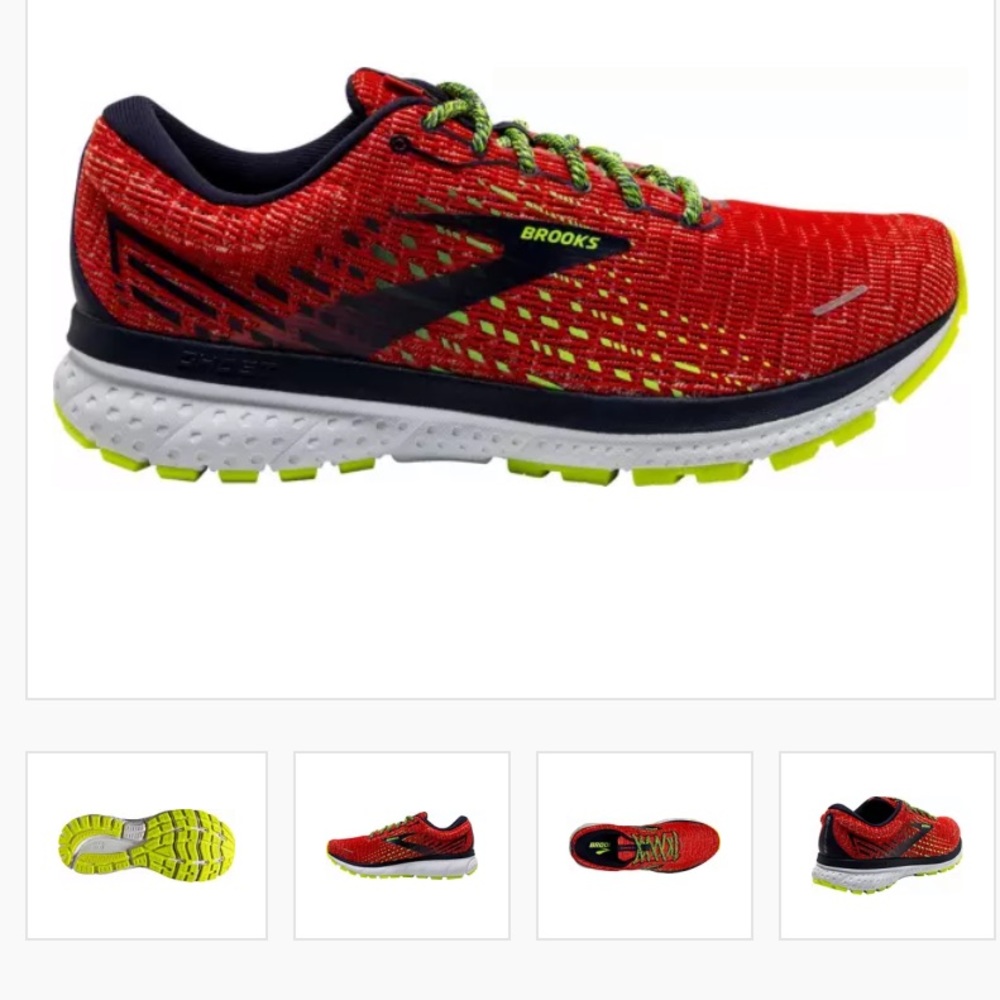 NWT Brooks Ghost 13 Men in Tomato/Navy/Nightlife